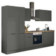 KÜCHENBLOCK   in Graphitfarben  - Schwarz/Graphitfarben, Basics, Holzwerkstoff/Metall (300/211/60cm) - Xora