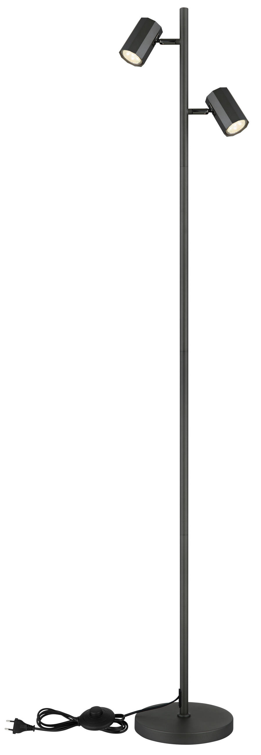 LAMPADAR - gri, Design, metal (27/22/158cm) - Globo