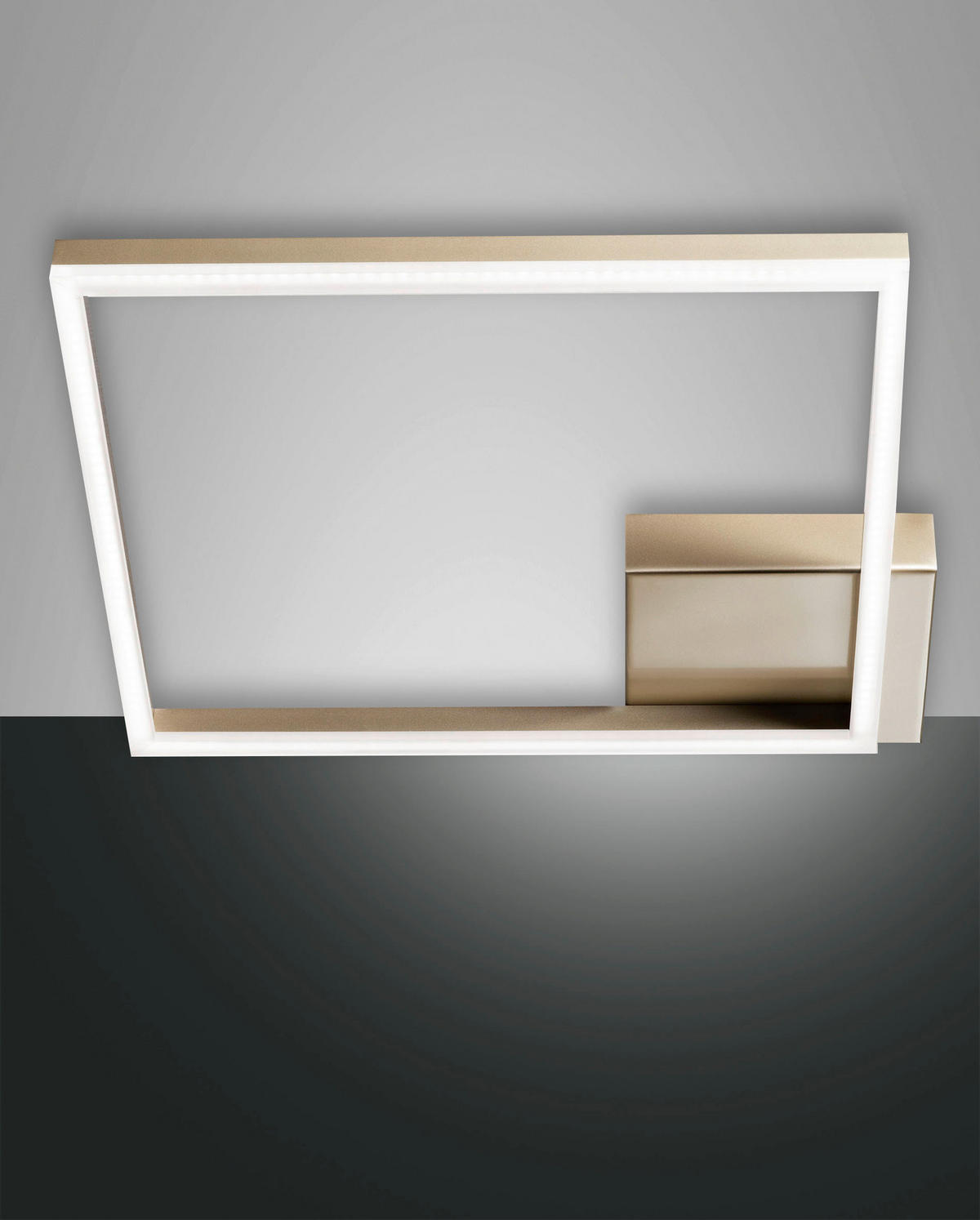 LED-DECKENLEUCHTE 45/45/6,5 cm   - Goldfarben, Design, Kunststoff/Metall (45/45/6,5cm) - Fabas Luce