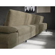 WOHNLANDSCHAFT in Webstoff Hellbraun  - Hellbraun/Schwarz, Design, Textil/Metall (208/354/157cm) - Dieter Knoll