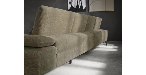 WOHNLANDSCHAFT in Webstoff Hellbraun - Hellbraun/Schwarz, Design, Textil/Metall (208/354/157cm) - Dieter Knoll