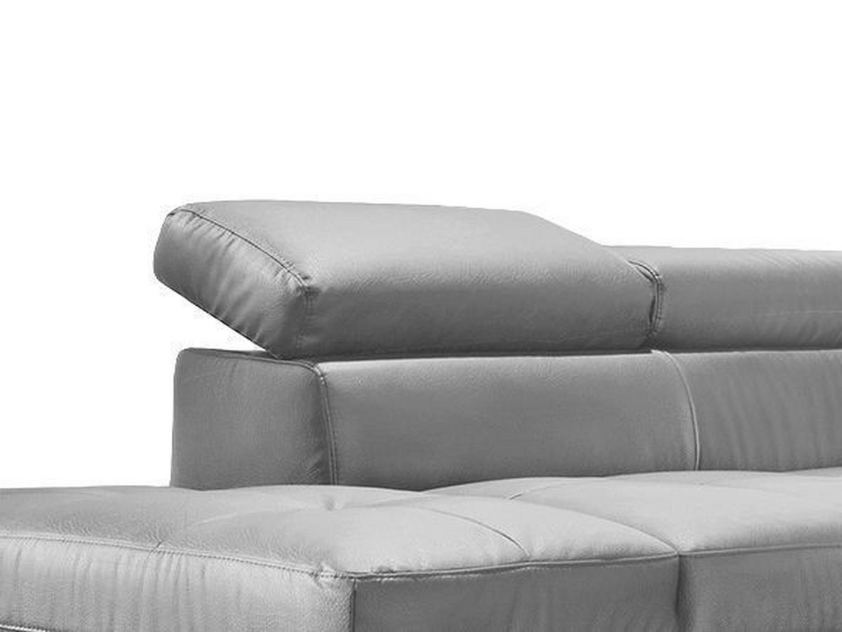 ECKSOFA in Echtleder Grau  - Chromfarben/Grau, Design, Leder/Metall (169/226cm) - Livetastic