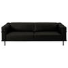 3-SITZER-SOFA in Echtleder Schwarz  - Schwarz, Design, Leder/Metall (236/67/96cm) - Johann Jakob