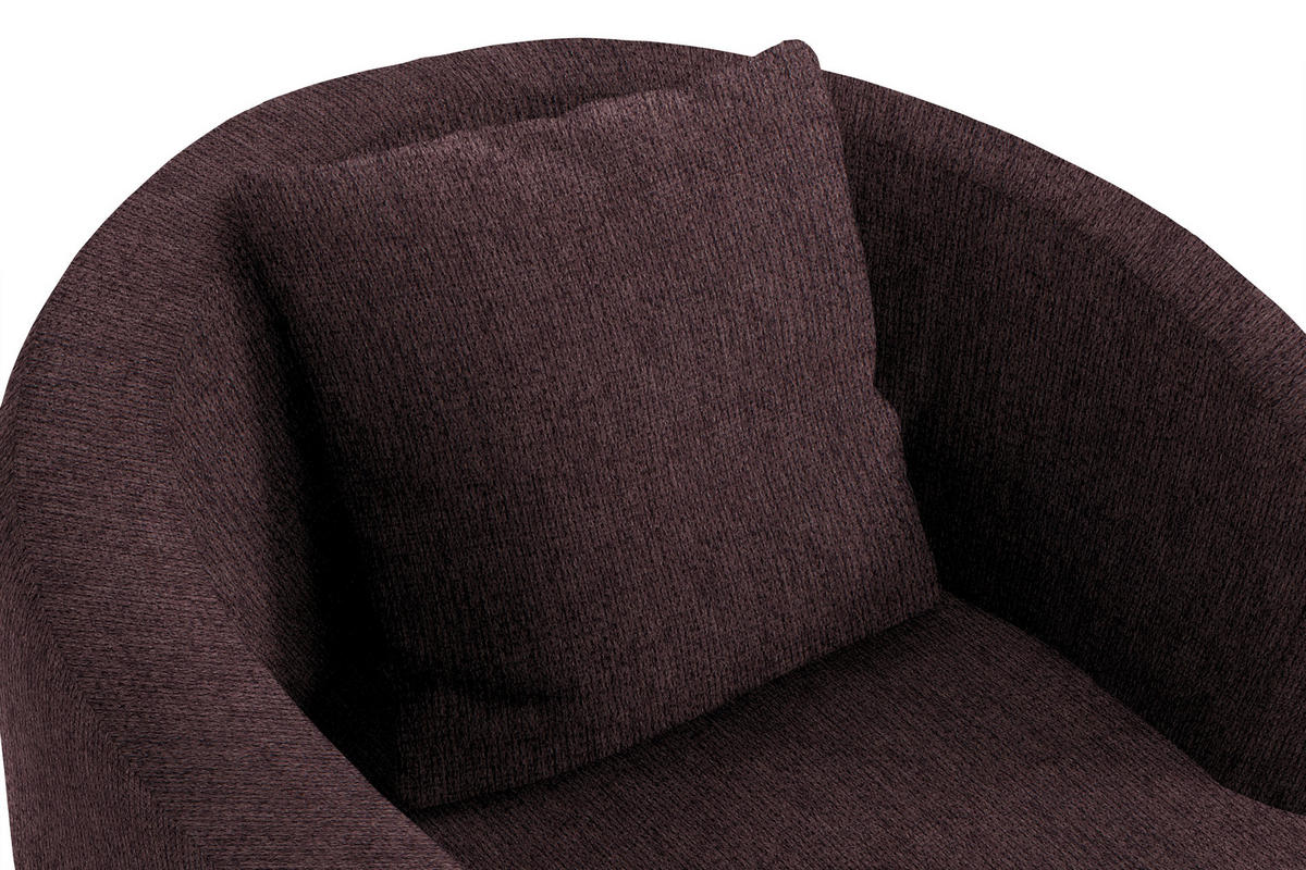COCKTAILSESSEL in Chenille Braun  - Schwarz/Braun, Design, Kunststoff/Textil (81/74/81cm) - Livetastic