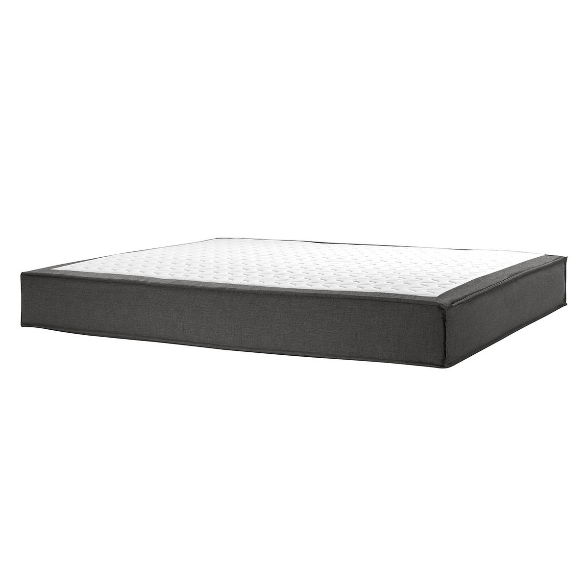 BOXSPRINGBETT 200/220 cm  in Anthrazit  - Anthrazit/Schwarz, Design, Kunststoff/Textil (200/220cm) - home24