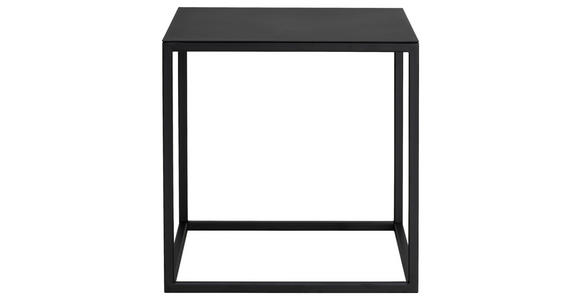 BEISTELLTISCH 40/40/40 cm Schwarz quadratisch  - Schwarz, Design, Metall (40/40/40cm) - Johann Jakob