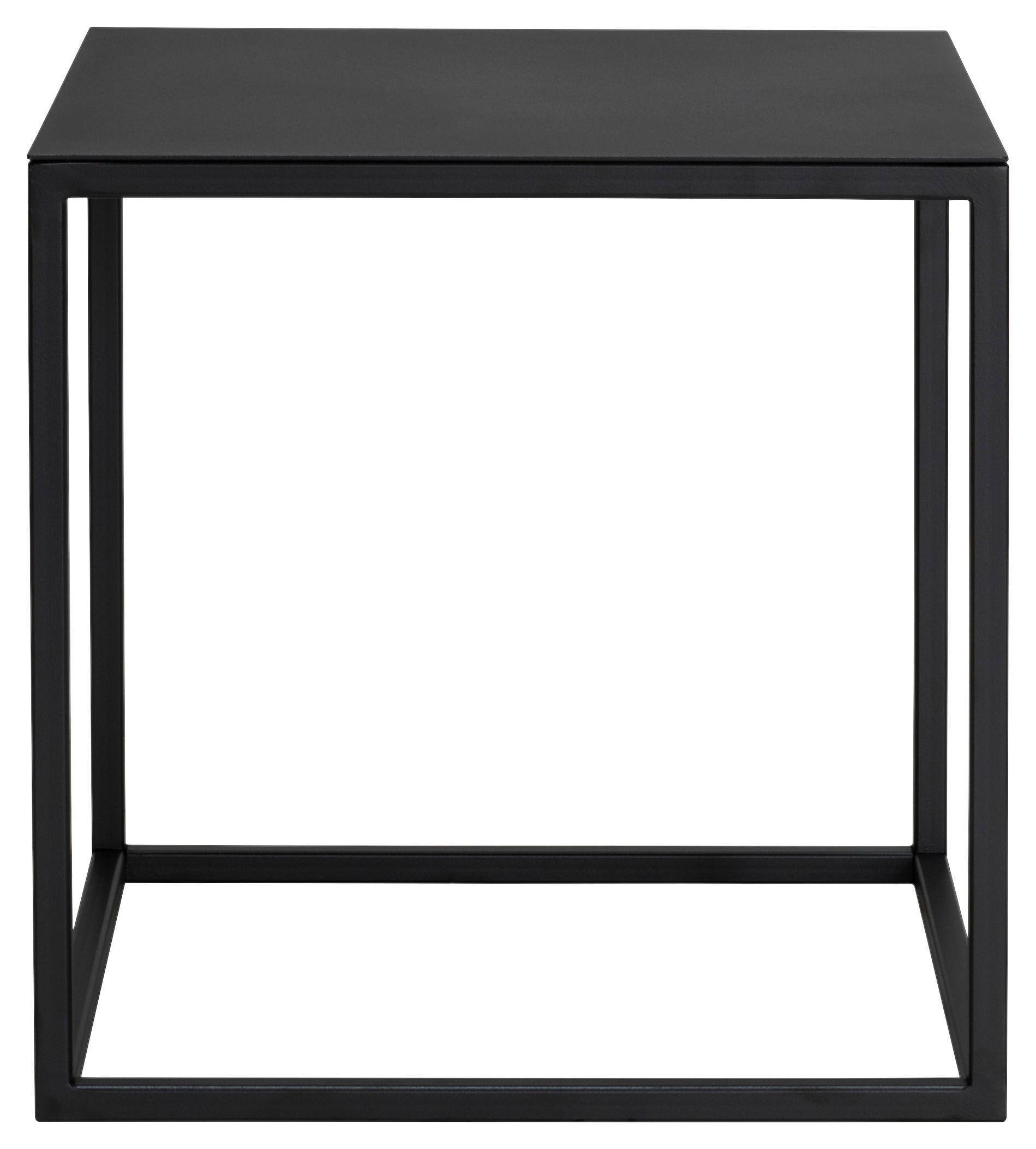 BEISTELLTISCH 40/40/40 cm Schwarz quadratisch  - Schwarz, Design, Metall (40/40/40cm) - Johann Jakob