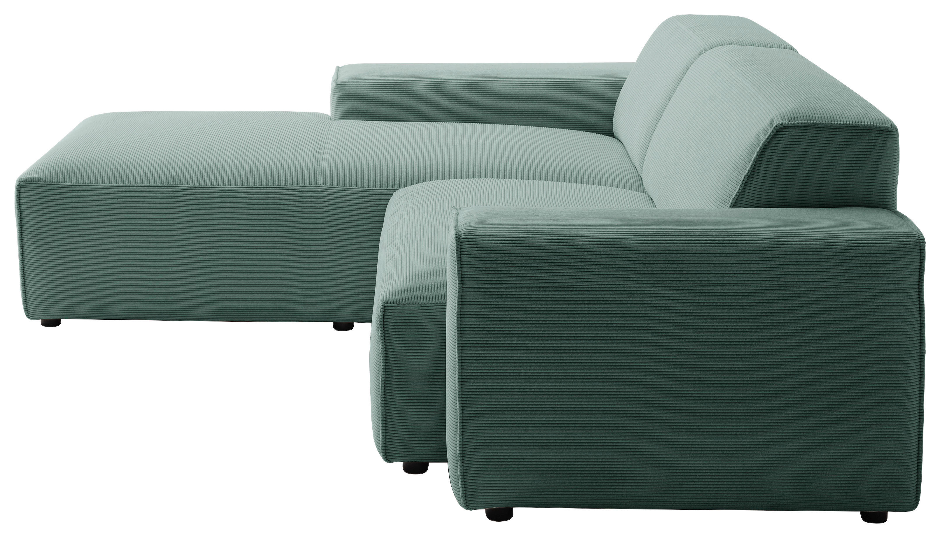 Freisteller von Pure Home Lifestyle ECKSOFA Grün Cord.