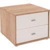 NACHTSCHRANK  - Chromfarben/Weiß, KONVENTIONELL, Holzwerkstoff/Kunststoff (50/38.1/35.2cm)