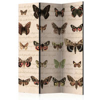 PARAVENT mit 3  Flügel - Beige/Braun, Basics, Holz/Textil (135/172/3cm) - artgeist