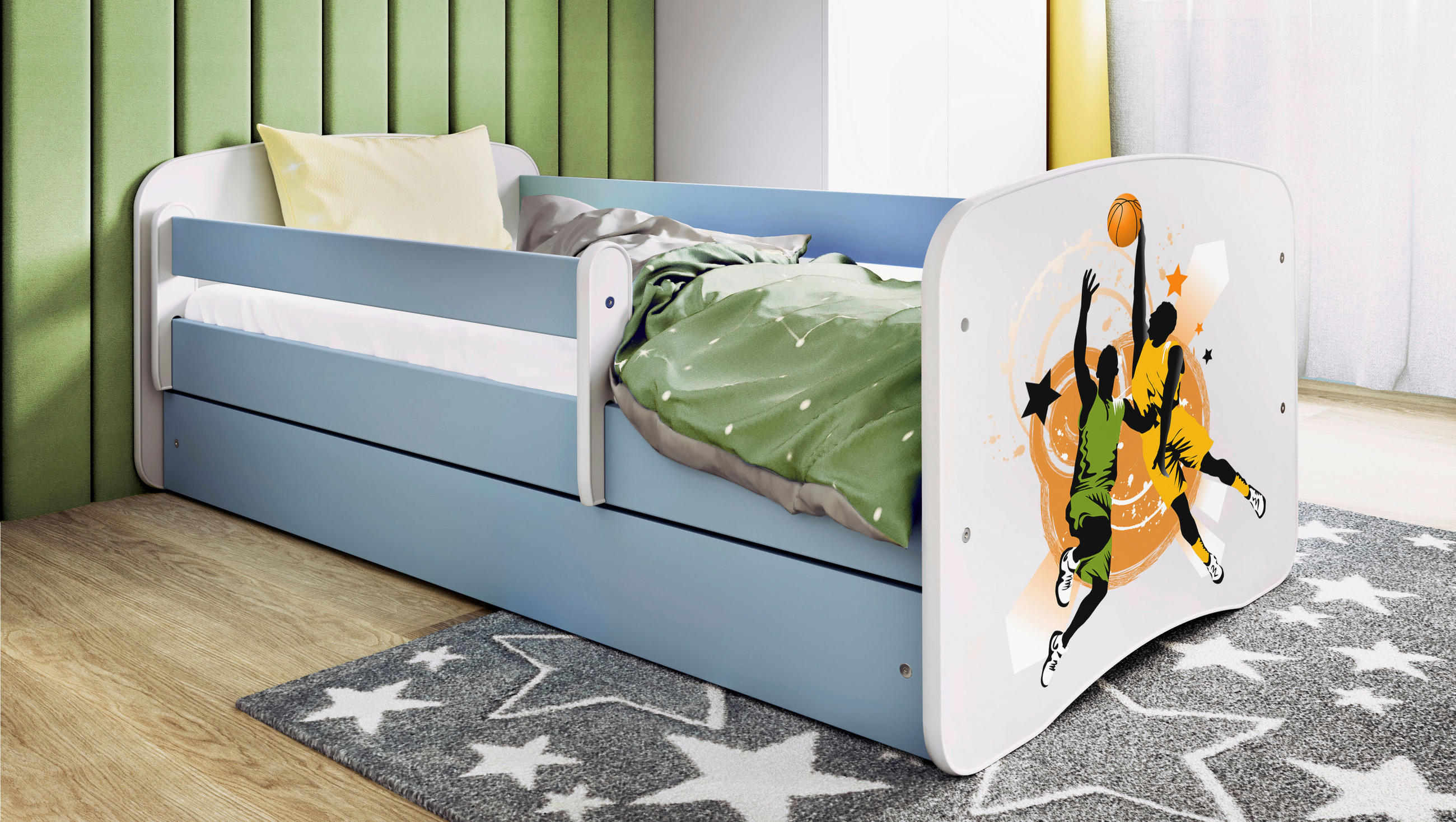 Mid.you Kinder-/Juniorbett Babydreams Blau, Weiß 80x160 cm