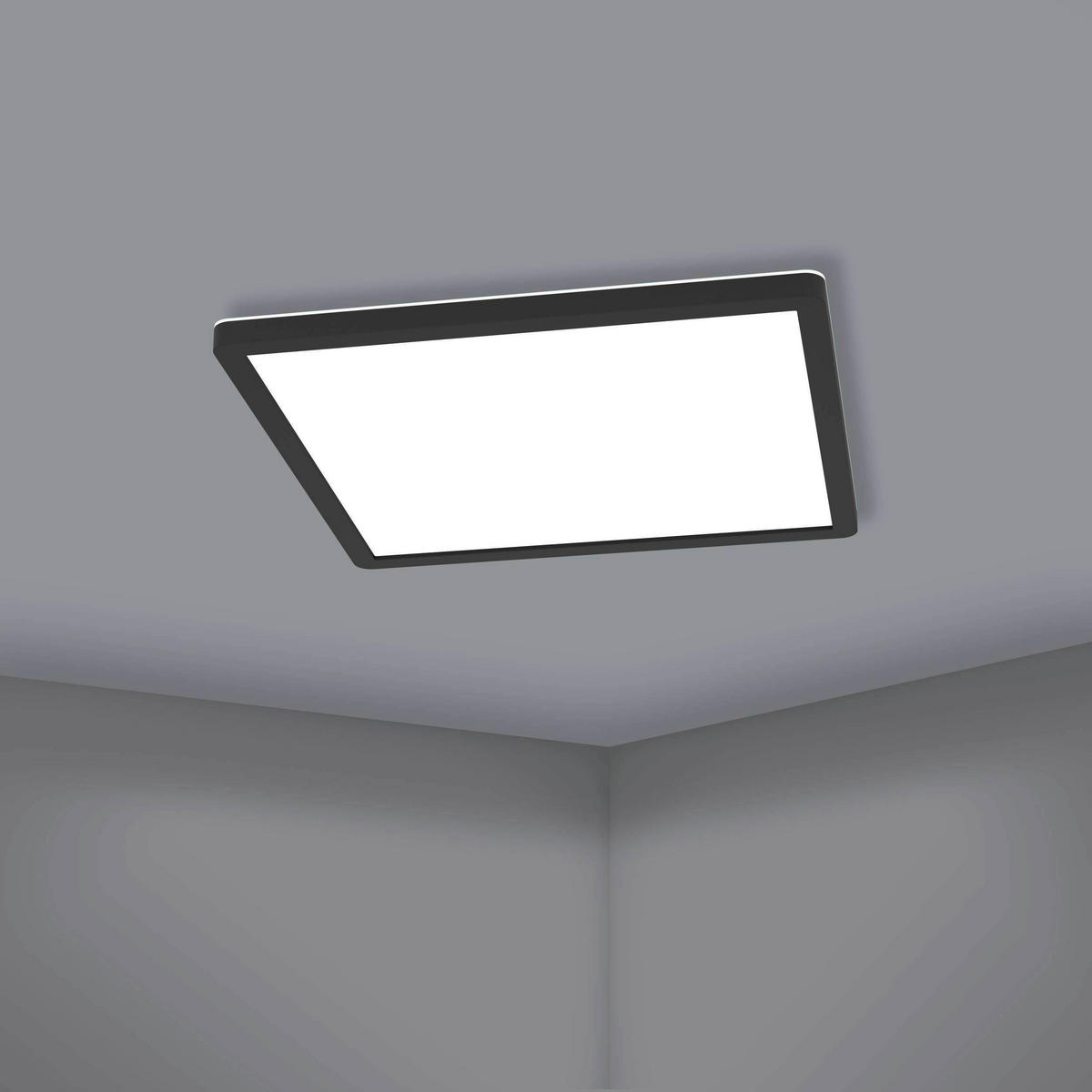 LED-PANEEL Rovito-Z 29,5/29,5/2,5 cm   - Schwarz/Weiß, Basics (29,5/29,5/2,5cm) - Eglo
