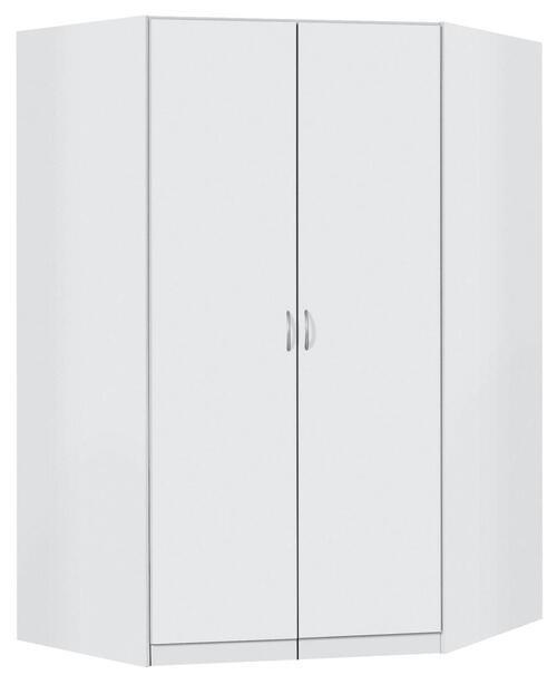 ECKSCHRANK 117/197/52,2 cm  - Silberfarben/Weiß, Design, Holzwerkstoff/Kunststoff (117/197/52,2cm) - Boxxx