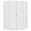 ECKSCHRANK in  - Weiss/Silberfarben, Design, Holzwerkstoff/Kunststoff (117/197/52,2cm) - Boxxx