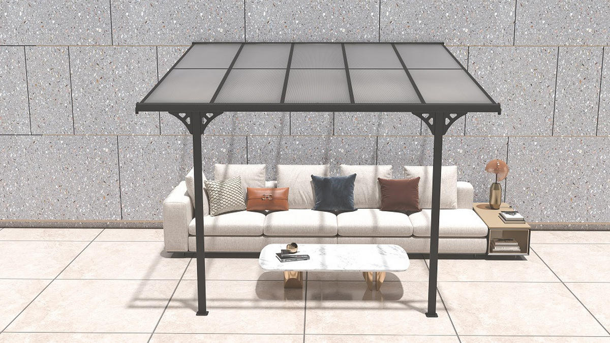 ZASTŘEŠENÍ TERASY   - černá, Basics, kov (313/225/300cm)