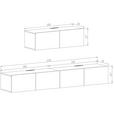 LOWBOARD Newniq  in 120/36,7/45 cm  - Weiß, Design, Holzwerkstoff (120/36,7/45cm) - Hom`in