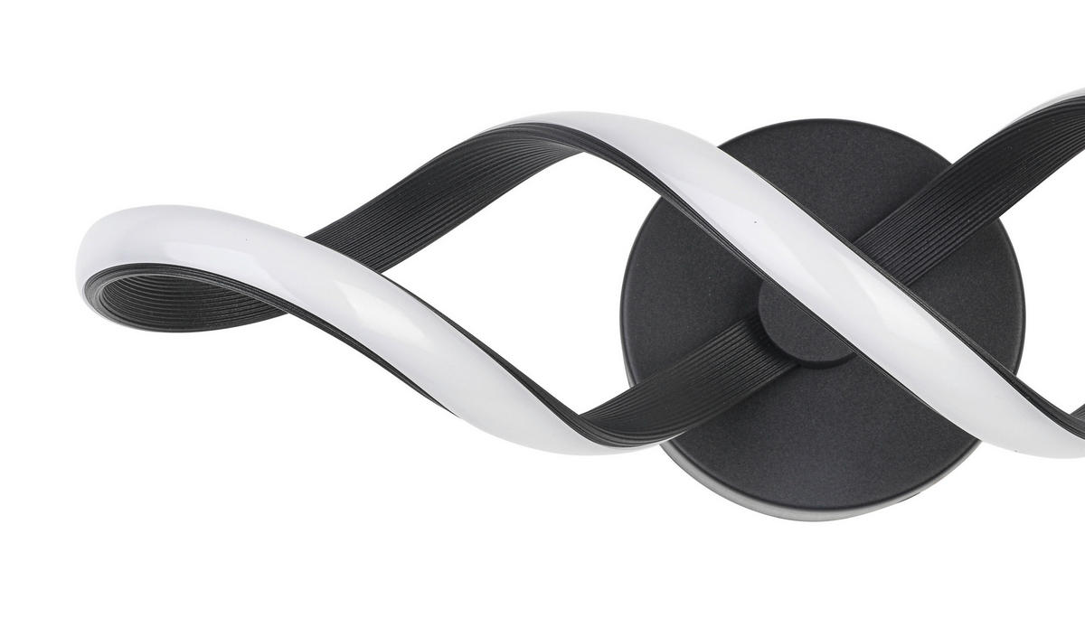 DECKENLEUCHTE 12/40/17,5 cm   - Schwarz, Trend, Kunststoff/Metall (12/40/17,5cm) - Collet's Monde