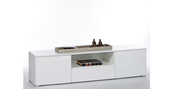 LOWBOARD 165/42/40 cm - Silberfarben/Weiß, Design, Holzwerkstoff/Kunststoff (165/42/40cm) - Carryhome