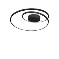 LED-DECKENLEUCHTE 60/18 cm   - Schwarz, Design, Kunststoff/Metall (60/18cm) - Ideal Lux