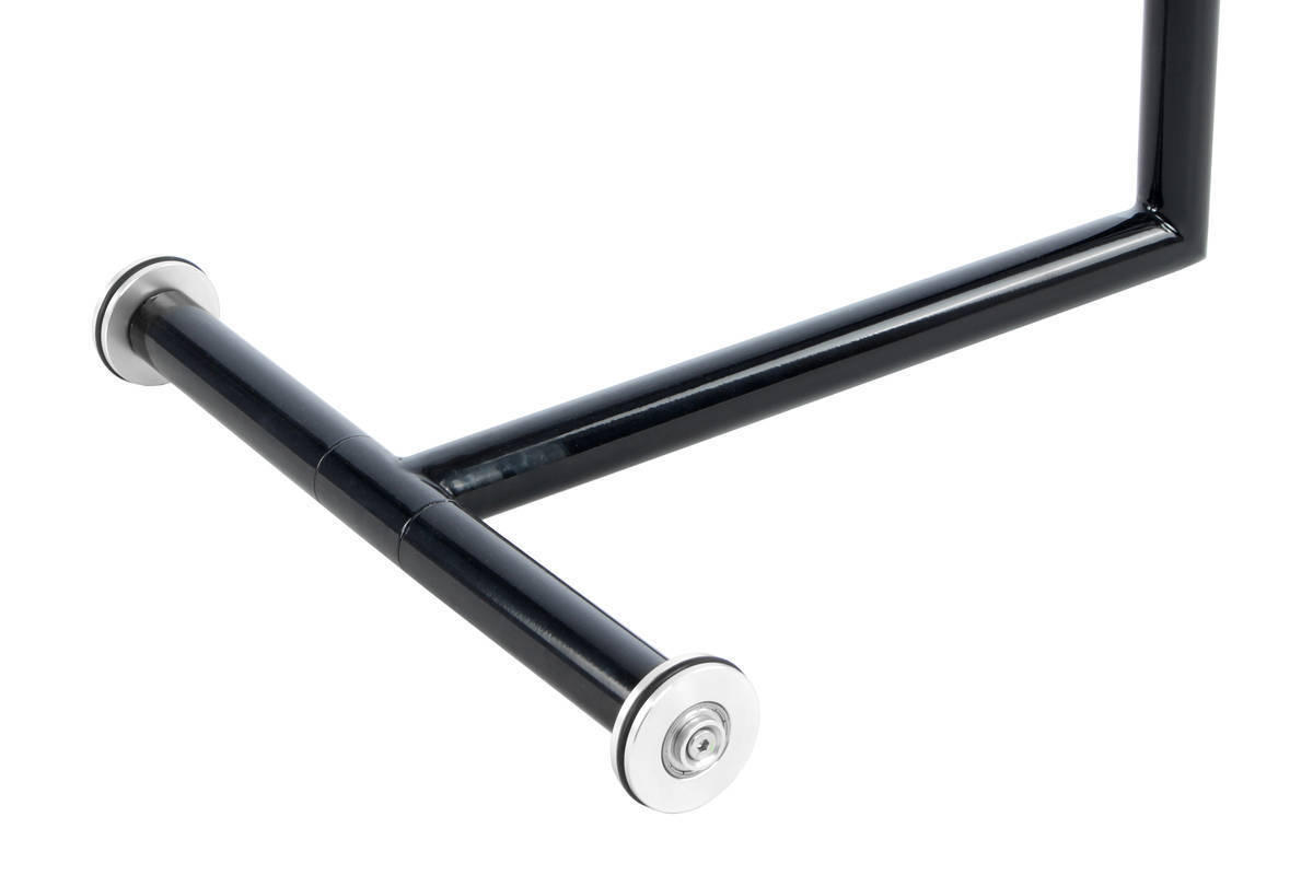 BEISTELLTISCH in Metall, Glas 46/46/62 cm  - Silberfarben/Schwarz, Basics, Glas/Metall (46/46/62cm) - Kayoom