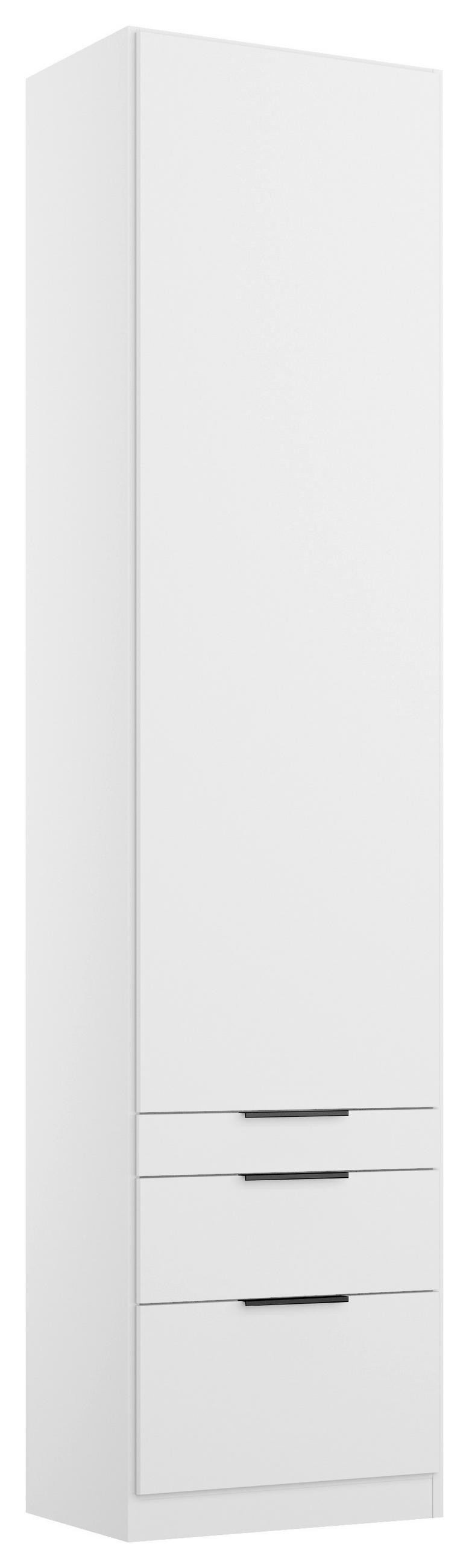 DREHTÜRENSCHRANK 47/229/54 cm 1-türig Weiß  - Weiß/Grau, MODERN, Holzwerkstoff (47/229/54cm) - Rauch Möbel