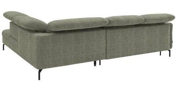 ECKSOFA in Flachgewebe Grün 299-313/233 cm - Schwarz/Grün, Design, Textil/Metall (299-313/233cm) - Dieter Knoll