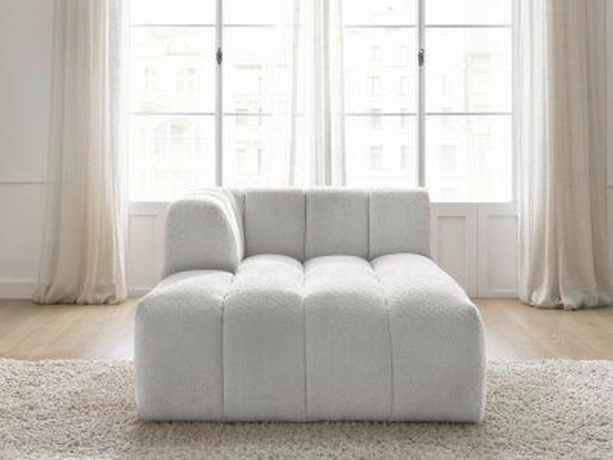 SOFAELEMENT ANNECY Bouclé Hellgrau  - Hellgrau/Schwarz, MODERN, Kunststoff/Textil (120/72/170cm)