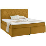 BOXSPRINGBETT 180/200 cm  in Senfgelb  - Senfgelb/Schwarz, Design, Kunststoff/Textil (180/200cm) - Xora