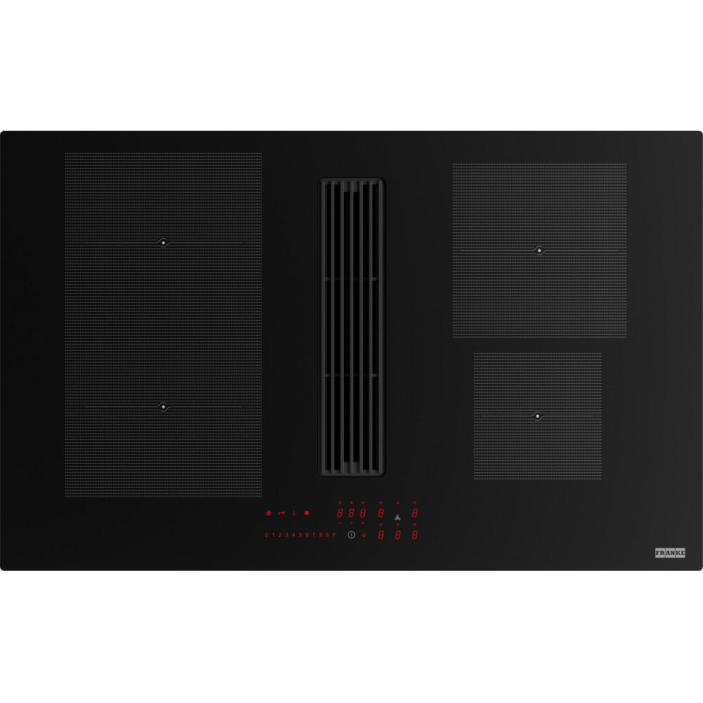KOCHFELD-DUNSTABZUG-KOMBI 3400705228  - Schwarz Hochglanz, Basics, Glas/Metall (83/23/52cm) - Franke