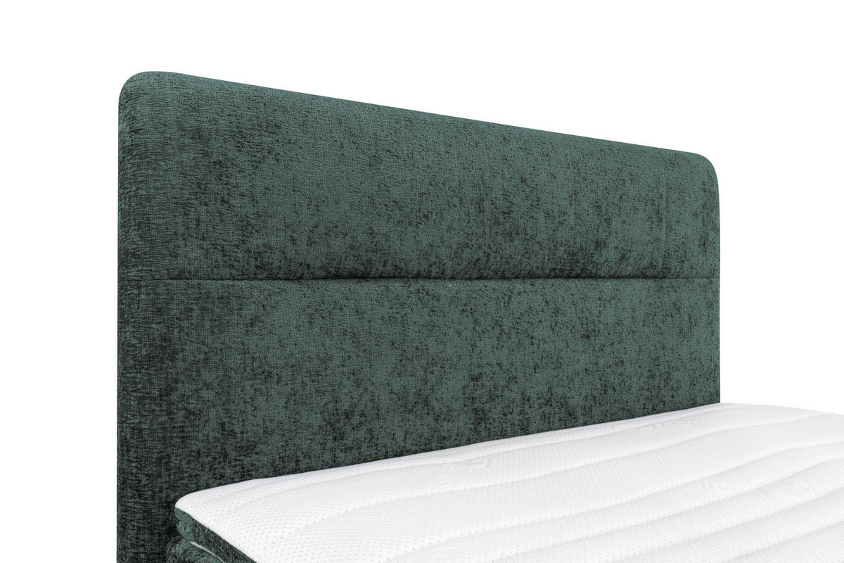 BOXSPRINGBETT 140/200 cm  in Dunkelgrau  - Dunkelgrau/Schwarz, Design, Textil/Metall (140/200cm) - Esposa