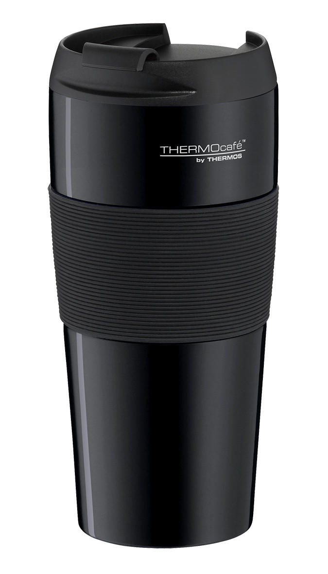 THERMOBECHER 0,40 L  - Schwarz, Basics, Metall (0,4l) - Thermos
