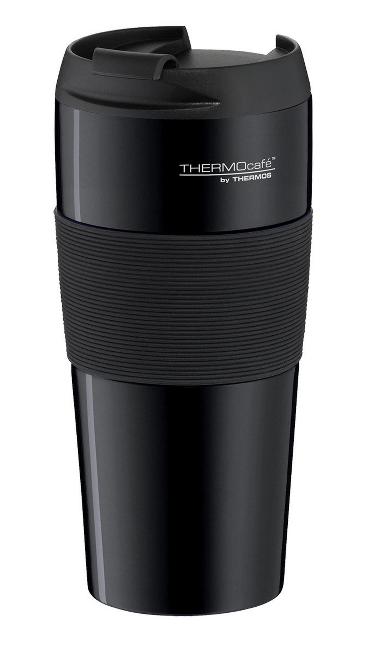 THERMOBECHER 0,40 L  - Schwarz, Basics, Metall (0,4l) - Thermos