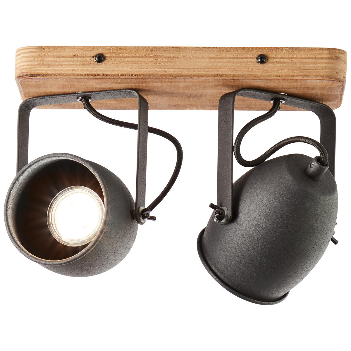 STRAHLER 30/21/13 cm   - Hellbraun/Schwarz, LIFESTYLE, Holz/Metall (30/21/13cm) - Brilliant