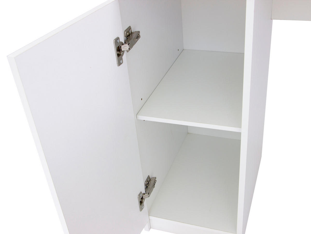 ECKSCHREIBTISCH  in Weiss  - Weiss, Modern, Holzwerkstoff (154/77/84.5cm) - MID.YOU