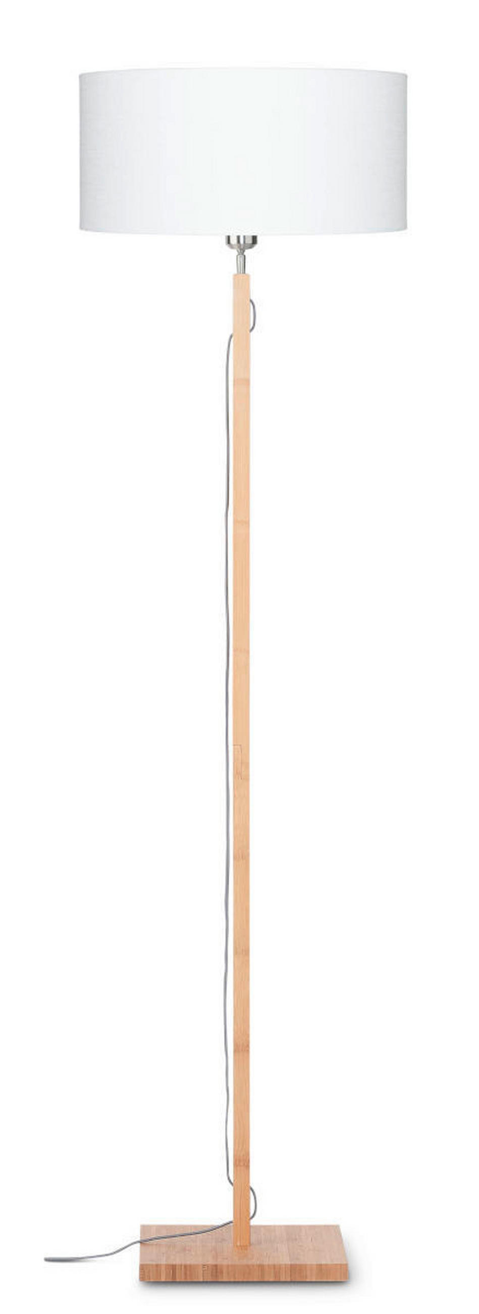 STEHLEUCHTE 47/167 cm    - Weiß/Naturfarben, Trend (47/167cm) - Good & Mojo