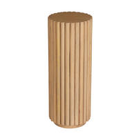 BLUMENSÄULE Holz Mangoholz massiv  - Naturfarben, Design, Holz (25/25/66cm) - MID.YOU