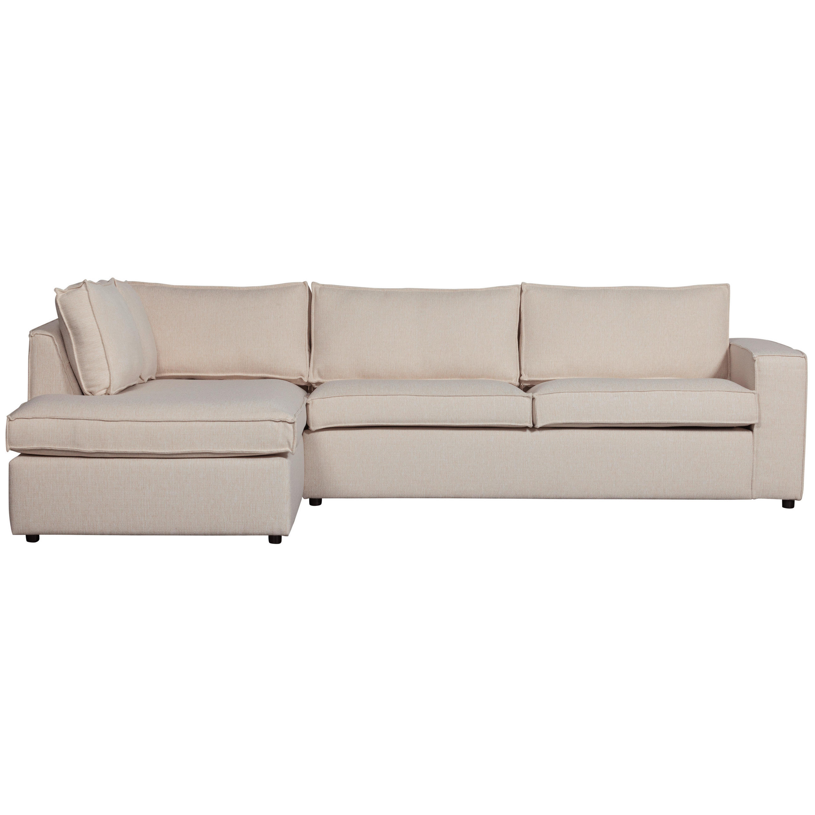 ECKSOFA in Webstoff Naturfarben  197/283 cm  - Schwarz/Naturfarben, Design, Kunststoff/Textil (197/283cm) - Livetastic
