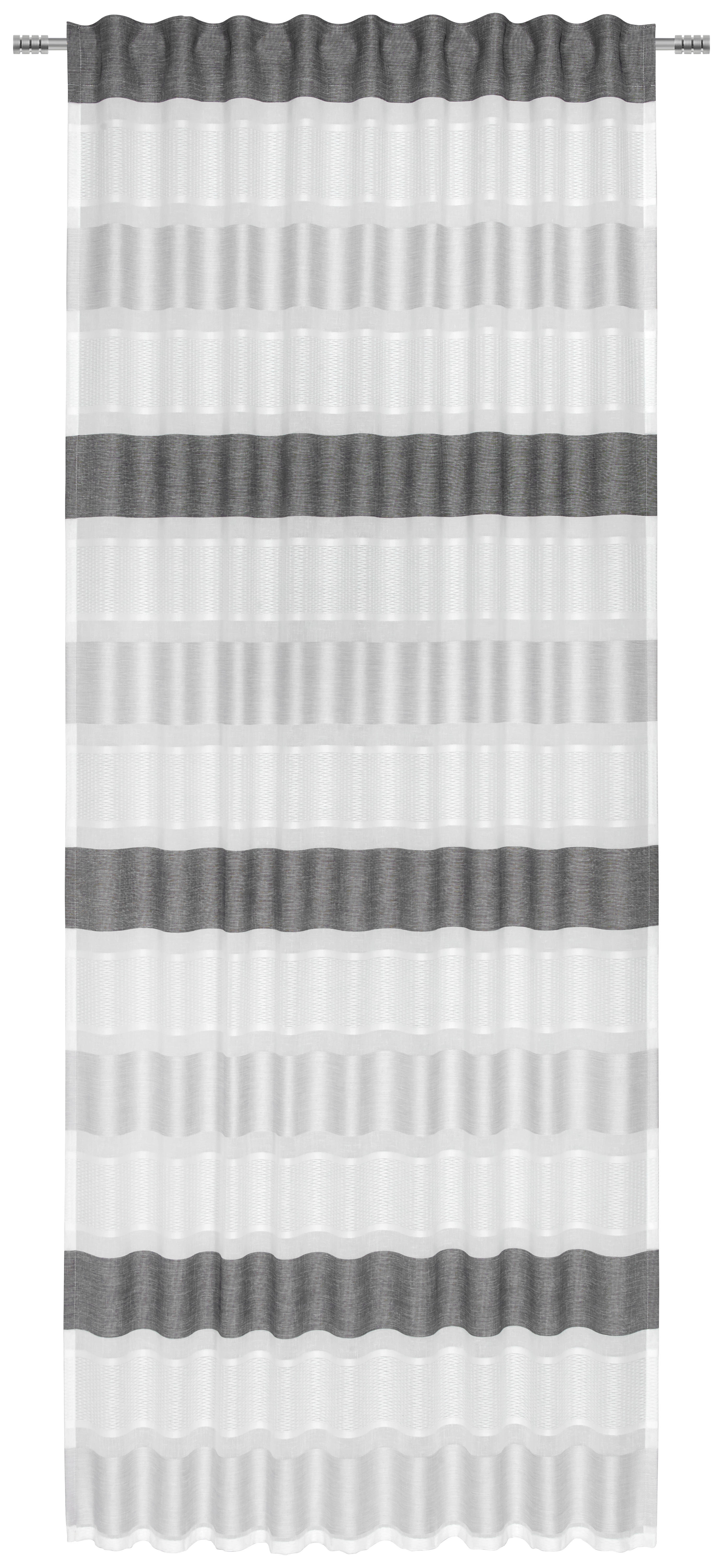 FERTIGVORHANG DUNORO halbtransparent 140/245 cm   - Schwarz, Design, Textil (140/245cm) - Esposa