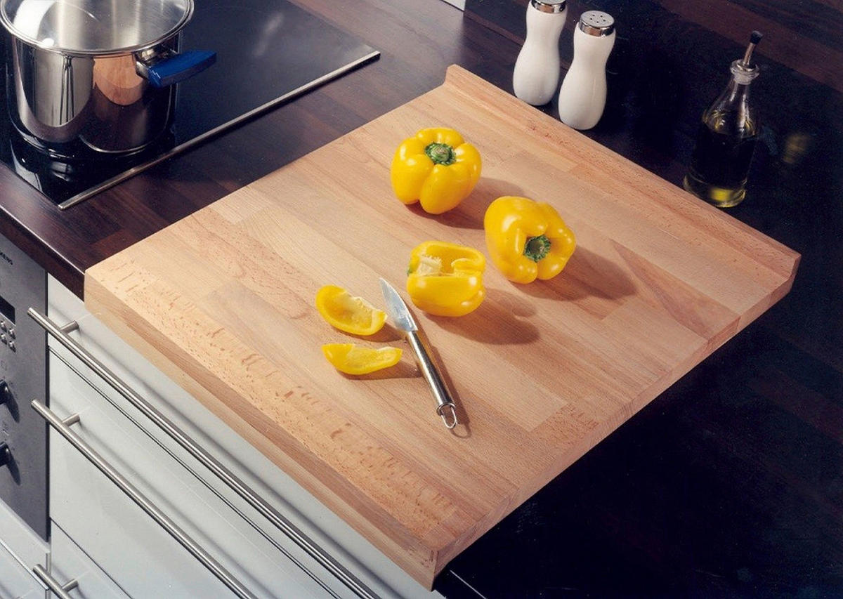 SCHNEIDEBRETT Holz Buche  - Buchefarben, KONVENTIONELL, Holz (48/2/58cm) - Carryhome