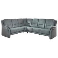 ECKSOFA in Mikrofaser Blaugrau  - Beige/Blaugrau, Konventionell, Textil/Metall (223/275cm) - Beldomo Comfort