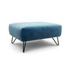 HOCKER in Textil Blau  - Blau/Schwarz, Design, Textil/Metall (90/70/46cm) - SENSOO