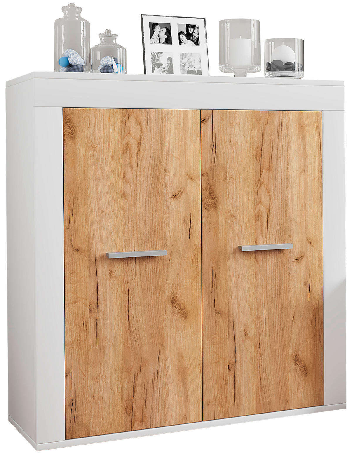KOMMODE 80/89/35 cm  in Weiss, Honigeiche  - Honigeiche/Weiss, Design, Holzwerkstoff/Kunststoff (80/89/35cm) - MID.YOU