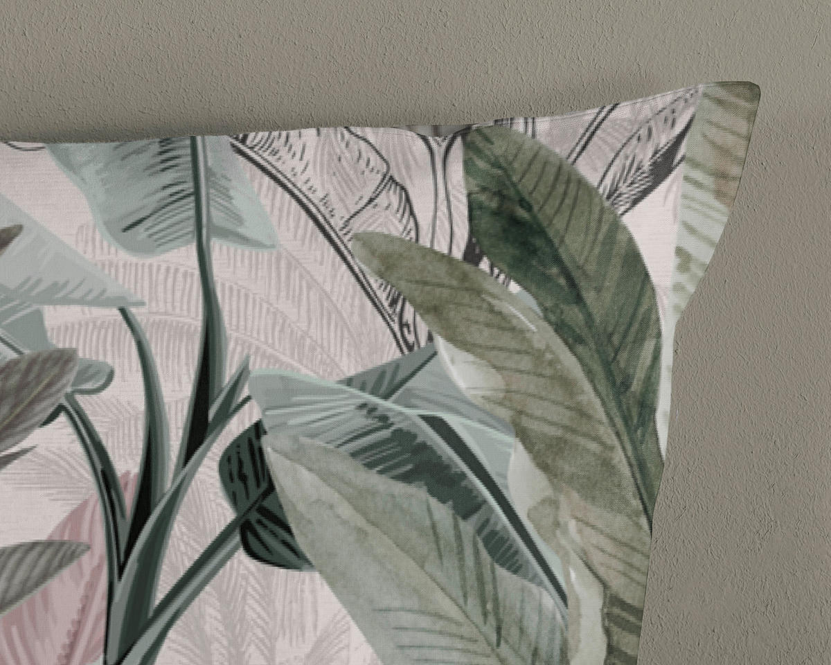 WENDEBETTWÄSCHE Irene Renforcé 155/220 cm  - Jadegrün/Hellgrau, Design, Textil (155/220cm)