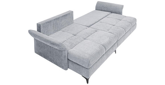 ECKSOFA Chenille  - Schwarz, KONVENTIONELL, Textil/Metall (291/153cm) - Hom`in