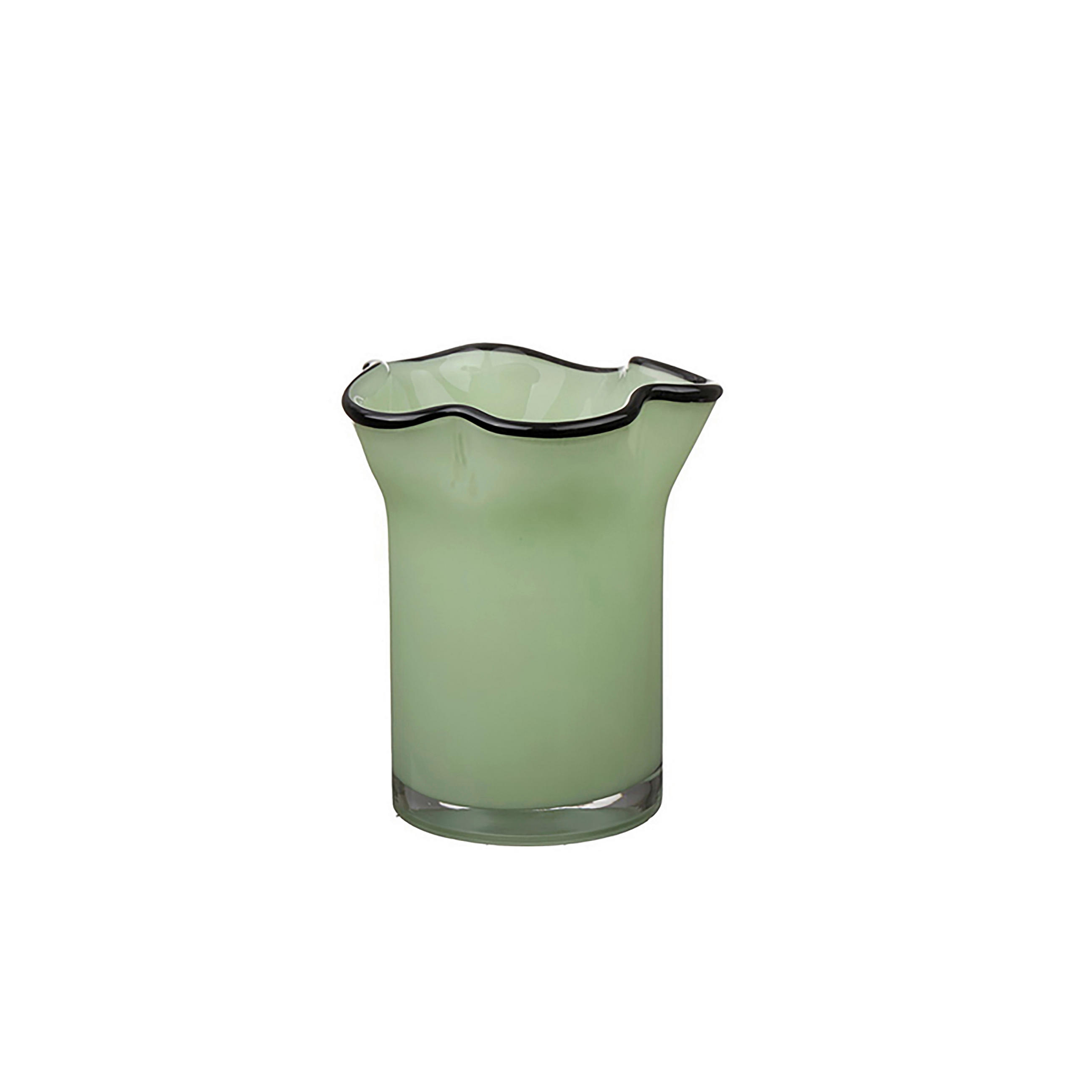 XXXLutz Vase Grün, Schwarz 19 cm