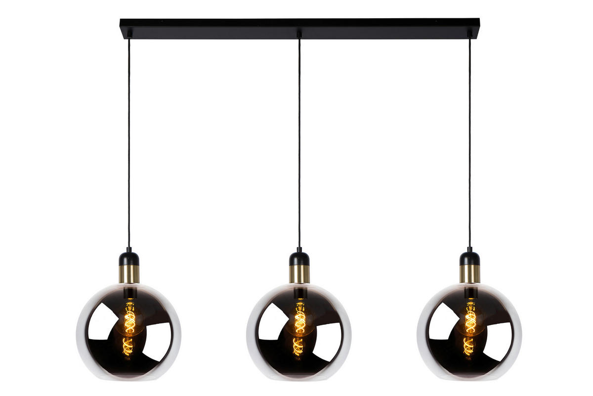 HÄNGELEUCHTE 125/28/165 cm  - Hellgrau, Design, Glas (125/28/165cm) - Lucide