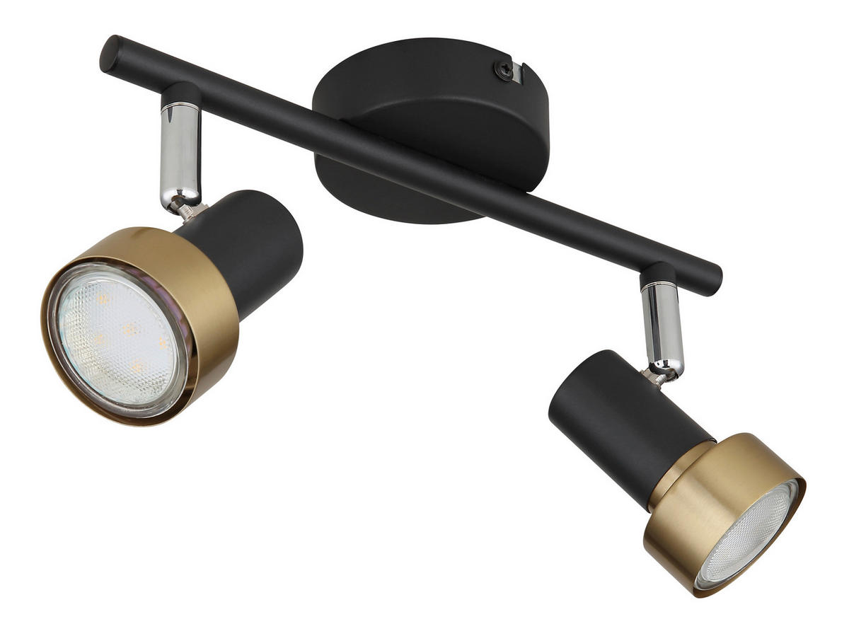 BODOVÉ SVÍTIDLO, 25 W/GU10, 25/8,5/11,8 cm - černá/barvy chromu, Konvenční, kov (25/8,5/11,8cm) - Globo
