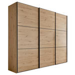 SCHWEBETÜRENSCHRANK  in Eiche Artisan  - Schwarz/Eiche Artisan, Holzwerkstoff/Metall (298/222/68cm) - Moderano