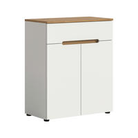 SCHUHSCHRANK  in 80/94/37 cm  - Schwarz/Weiß, Design, Holzwerkstoff/Kunststoff (80/94/37cm) - MID.YOU