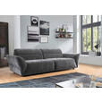 BIGSOFA Chenille Grau  - Schwarz/Grau, KONVENTIONELL, Kunststoff/Textil (300/91/116cm) - Cantus